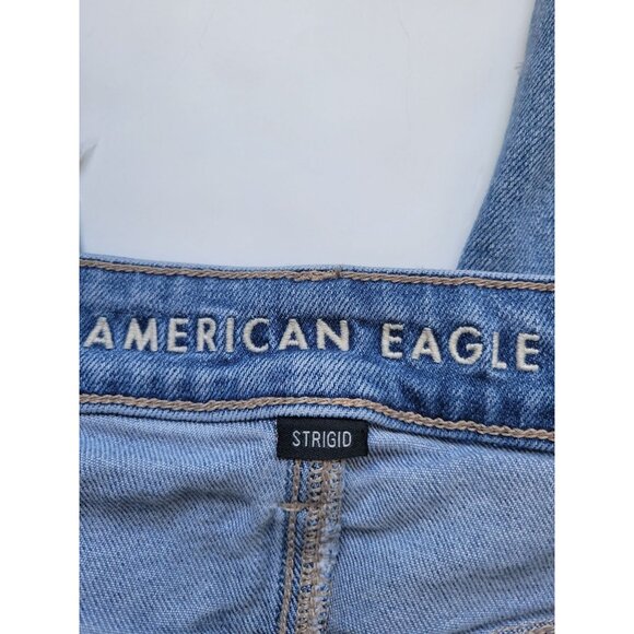 American Eagle Strigid Mom Ripped Jeans Size 14 Regular Fit Casual Bohemian - Picture 3 of 10